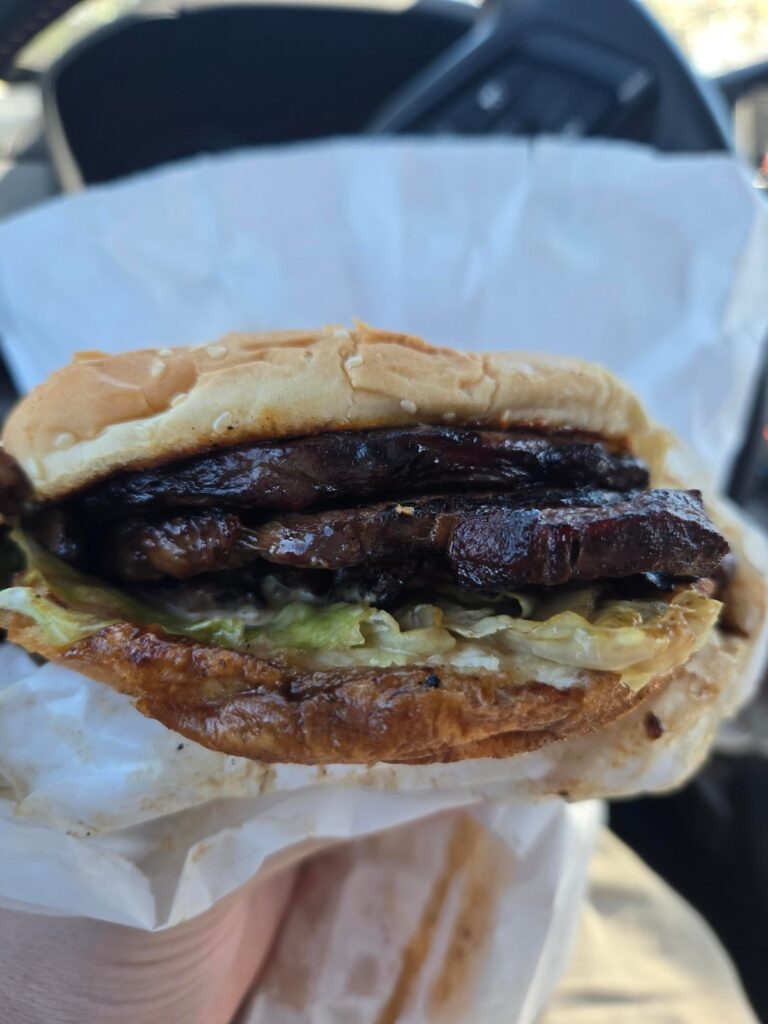 Teriyaki Burger from the Char-Pit in Gardena
