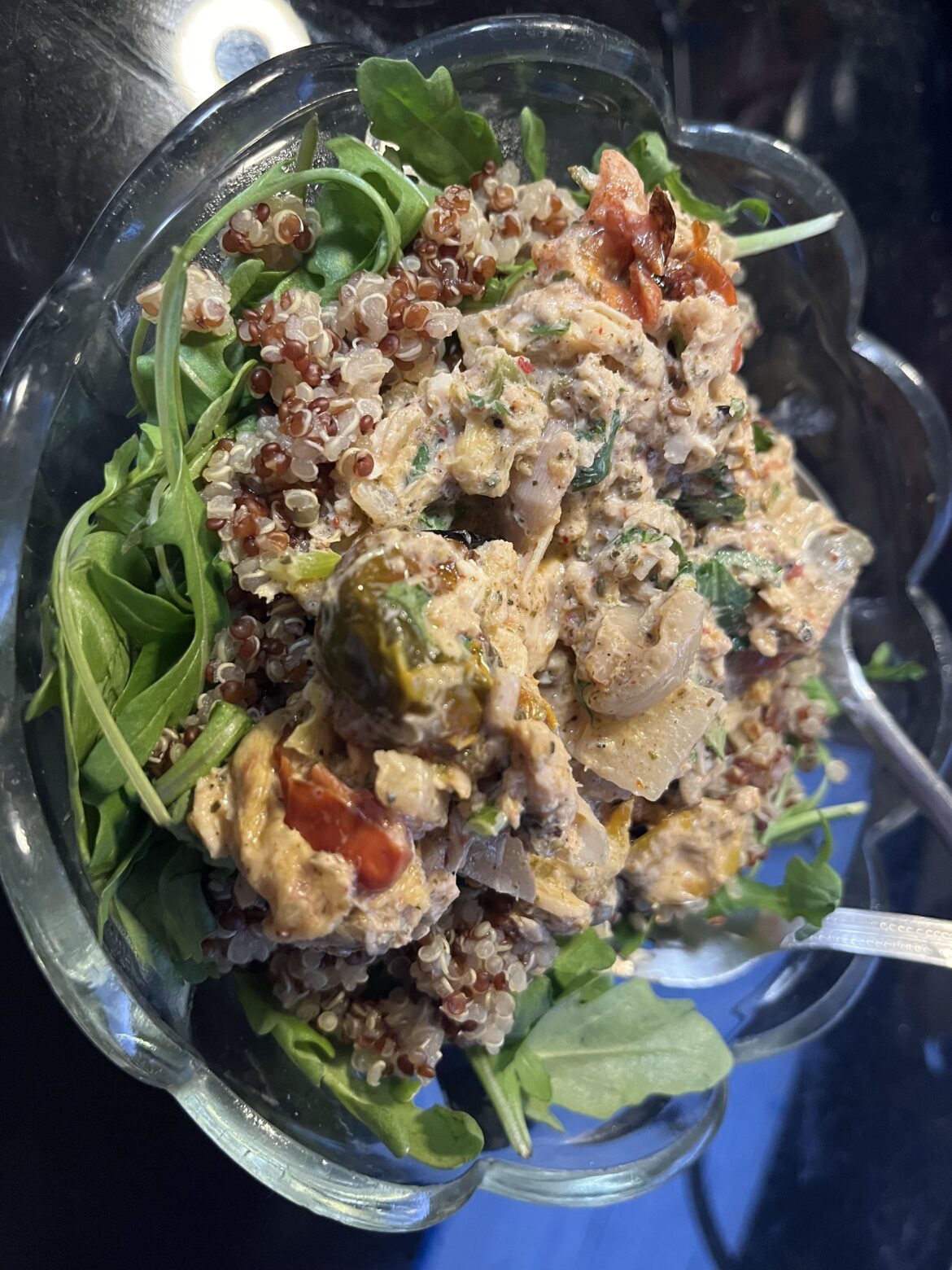 Dressed up tin tuna lunch