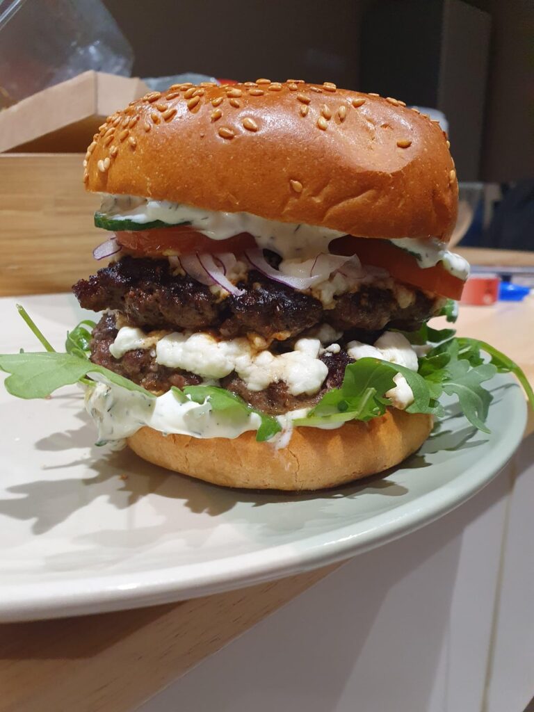 Mediterranean Style Beef Burger