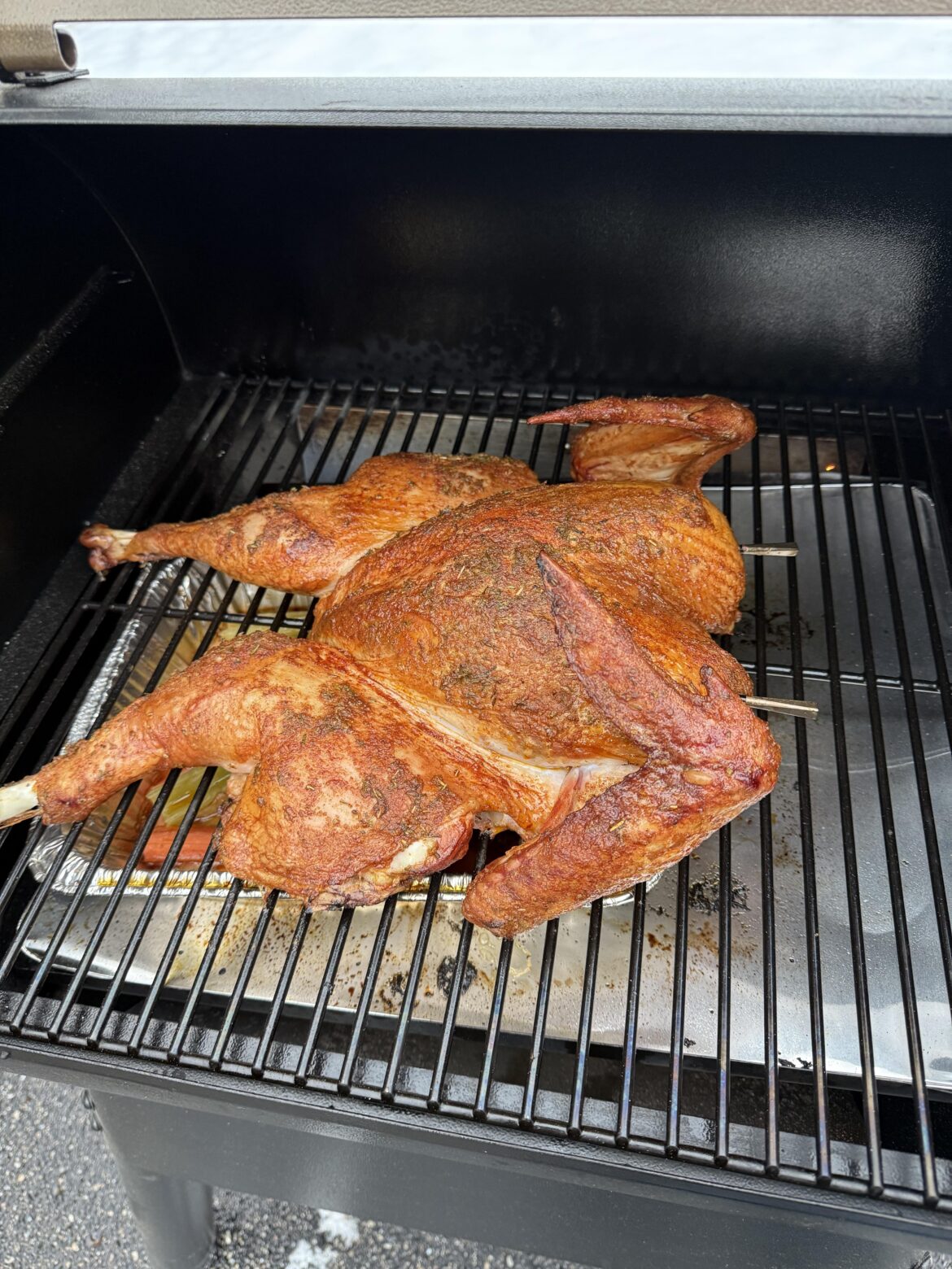 First time smoking a turkey… did I nail it or nah?