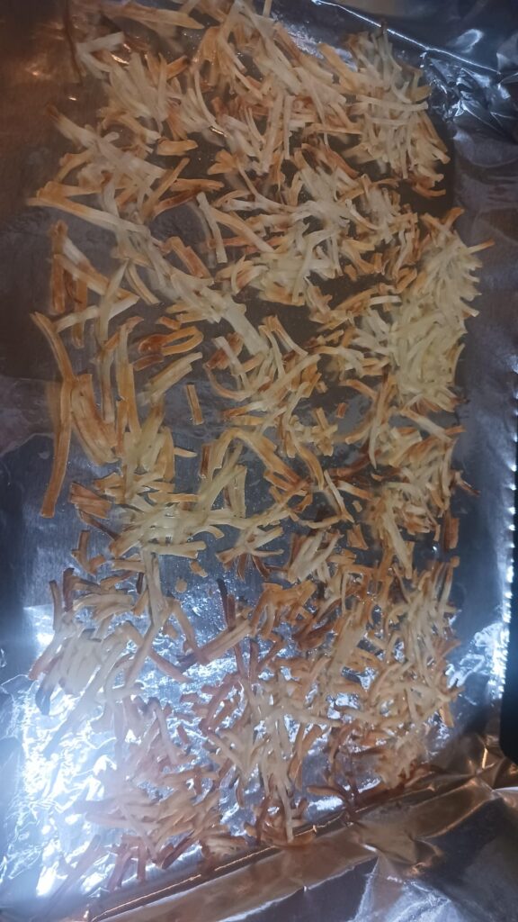 Waygu Tallow Beef Spray x Shredded Hashbrowns=Oven Baked Potato Sticks