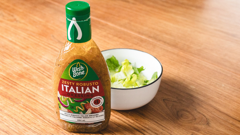 Wish-bone italian dressing with lettuce bowl