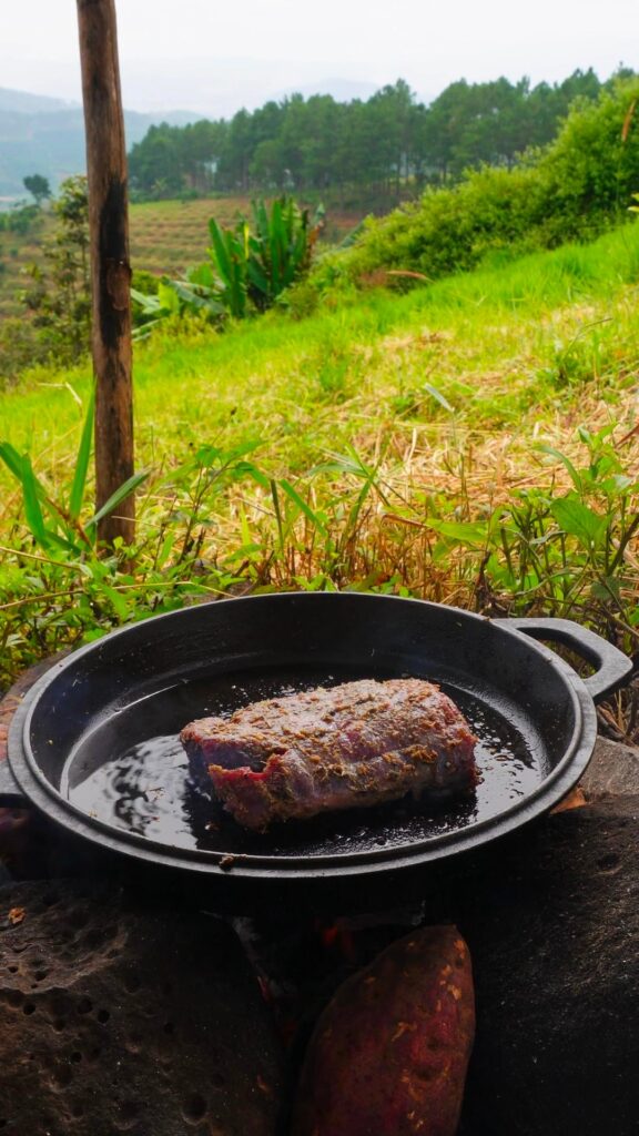 Grilled water buffalo