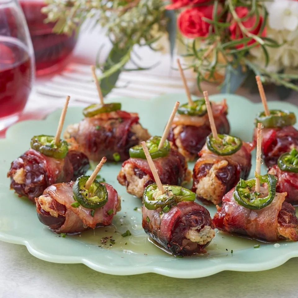christmas potluck bacon wrapped dates