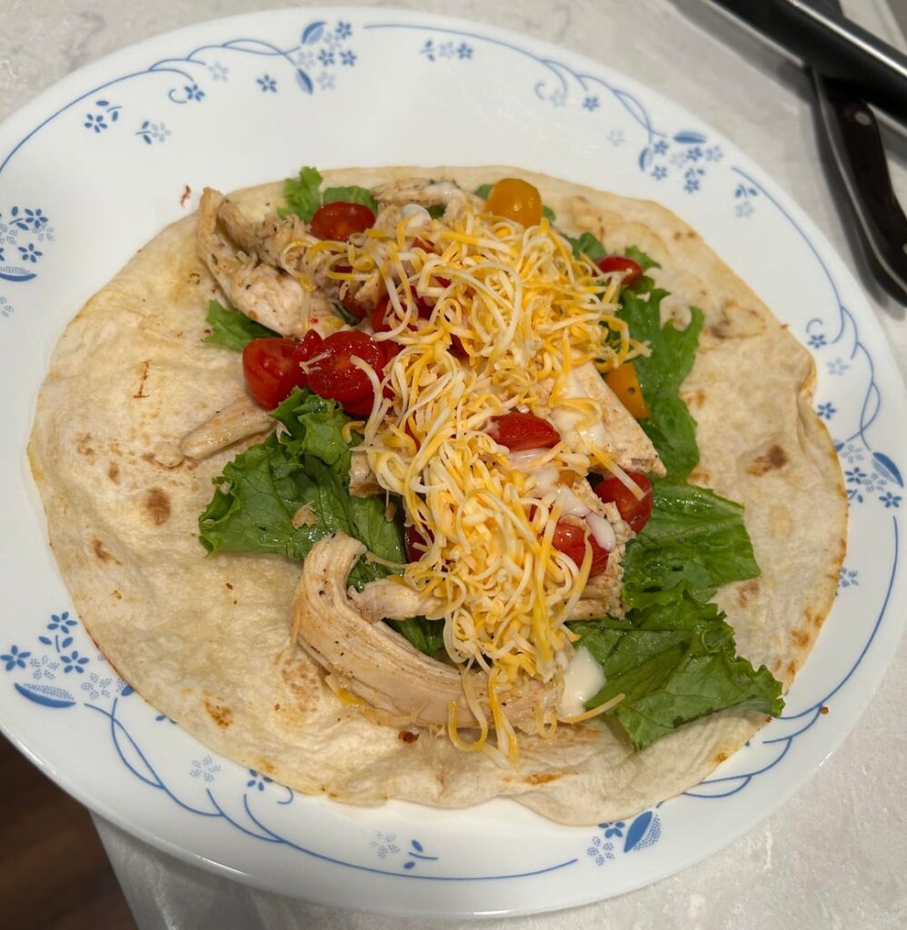 We have McDonalds at home (ranch snack wrap)