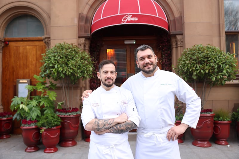 Chefs Davide Migallo and Filippo La Gattuta at Gloria Osteria  on Westmoreland Street.