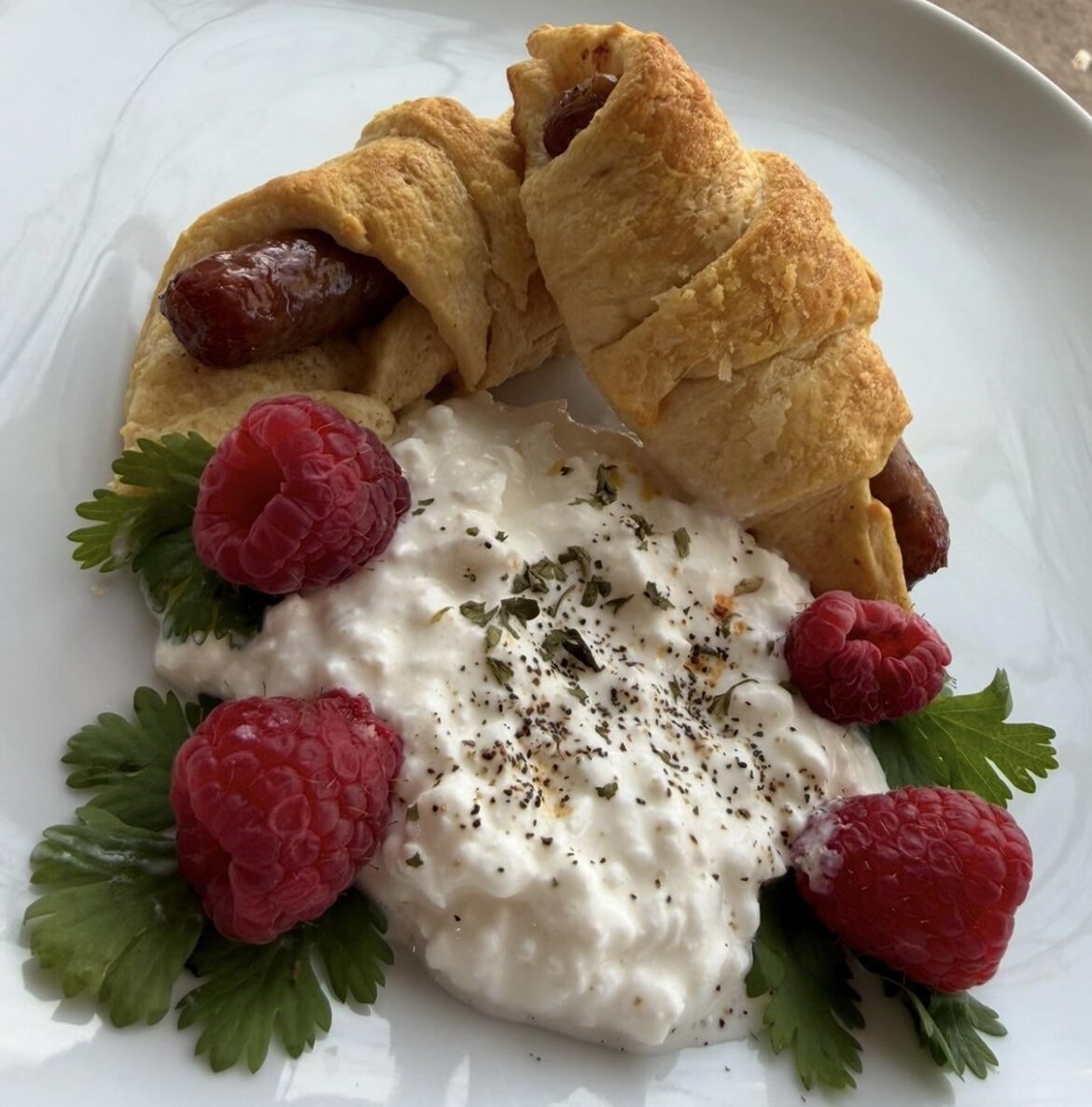 Sausage Pigs in a Blanket. Any tips on improving the plating?