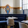 Art deco design features inside the second-floor restaurant of Rodd & Gunn’s global flagship.