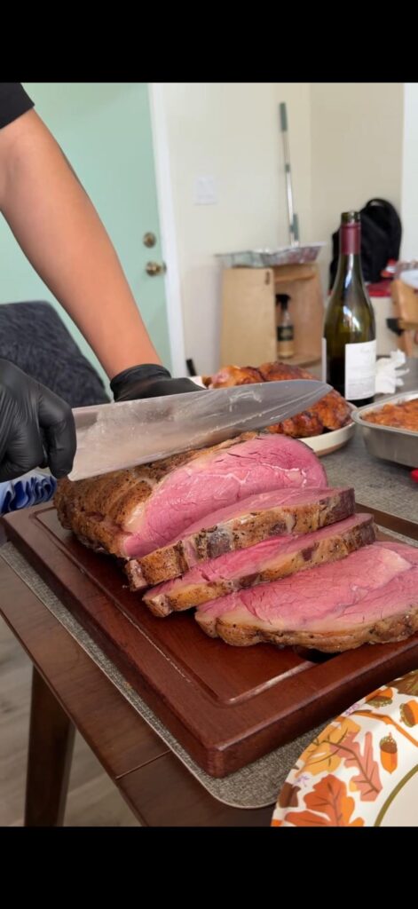 The best medium rare prime rib I’ve ever made for the holidays.