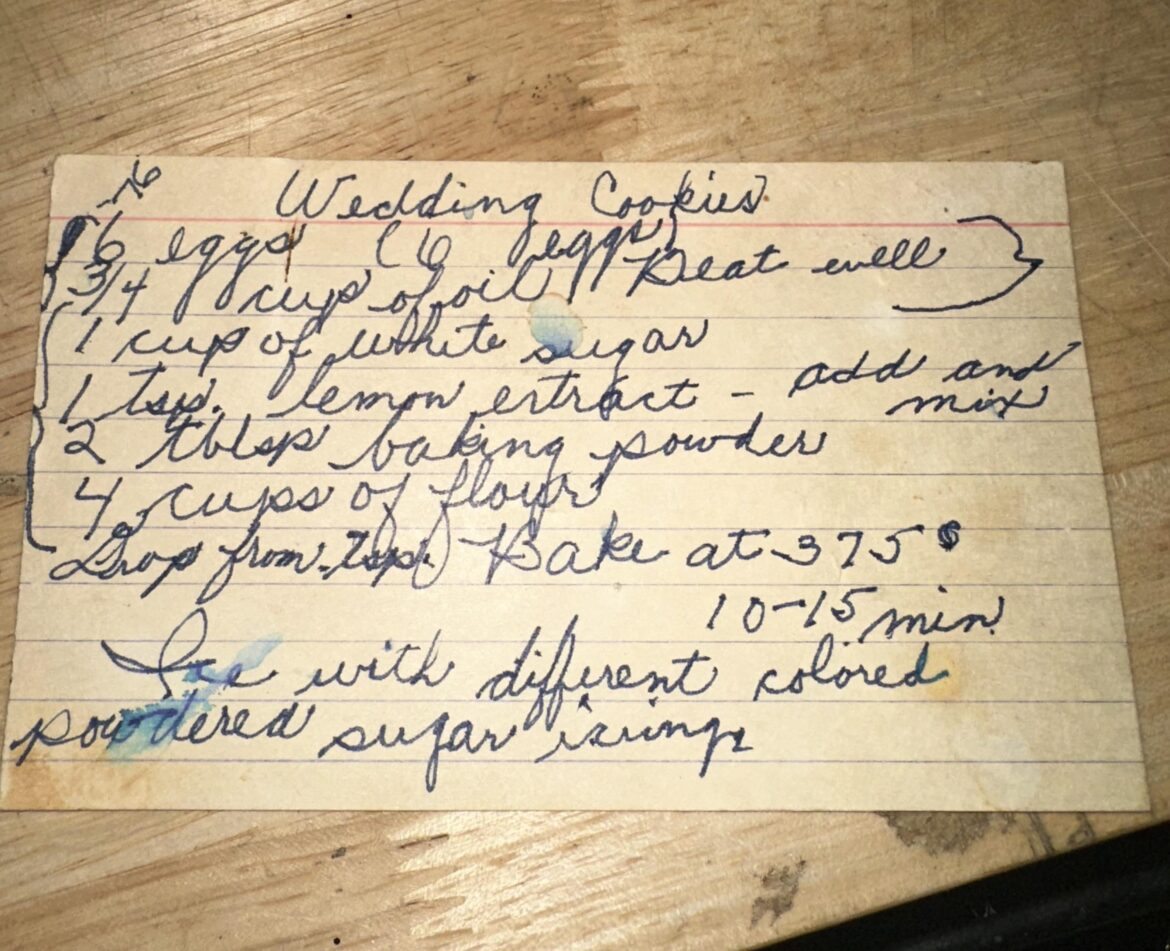 Can anyone decipher my grandma’s wedding cookie recipe?