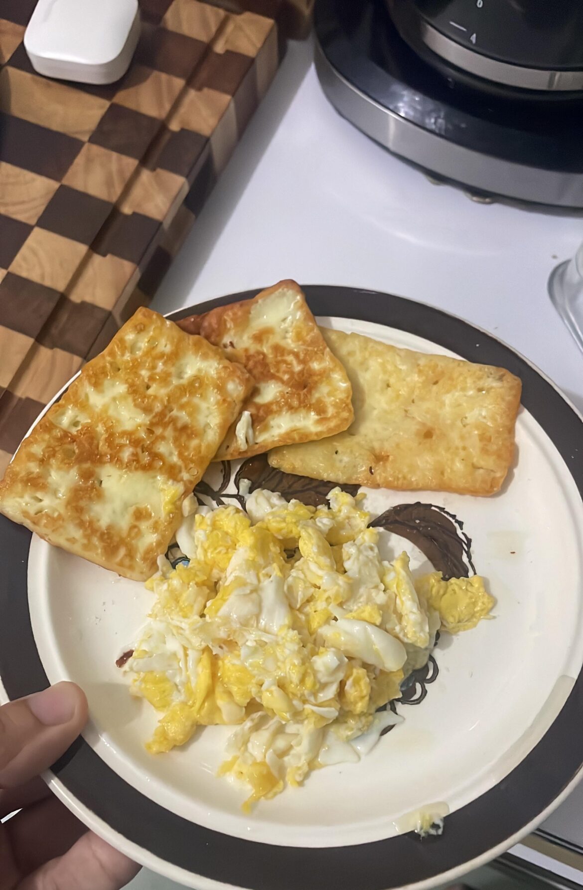 Grilled cheese and eggs