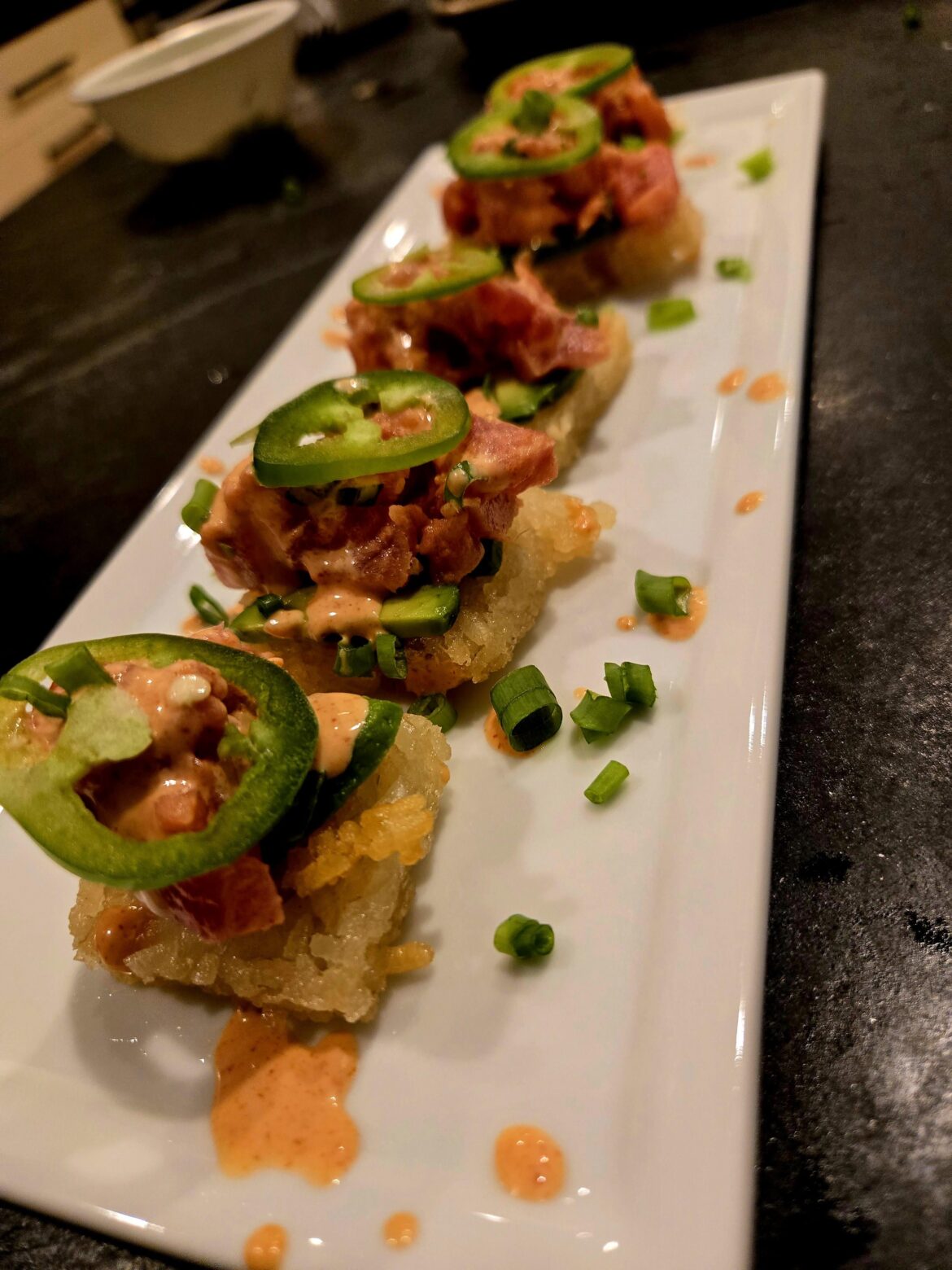 [Homemade] spicy tuna and crispy rice