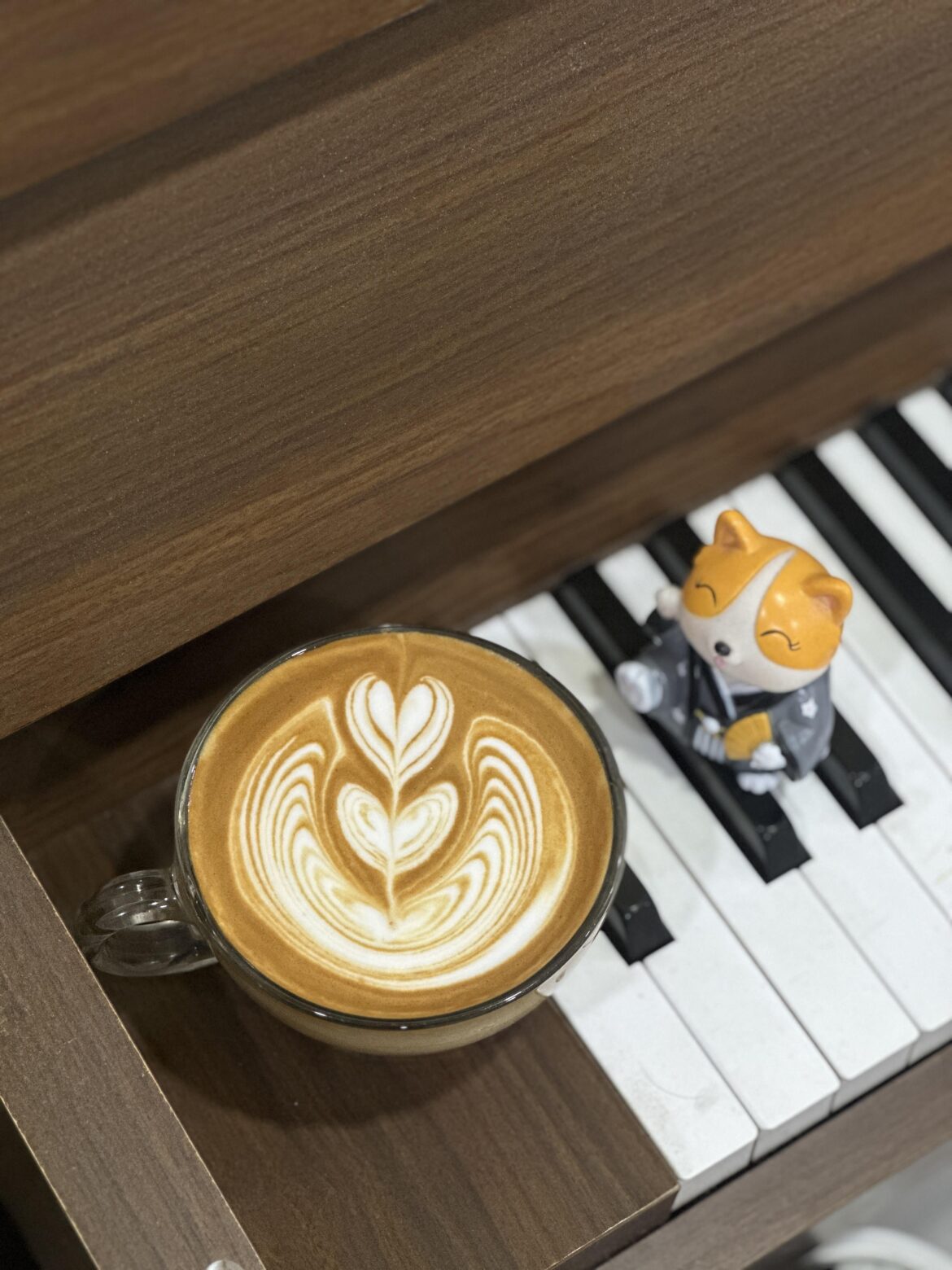 Wings, petals, foam, and chords. Morning aesthetic unlocked ☕