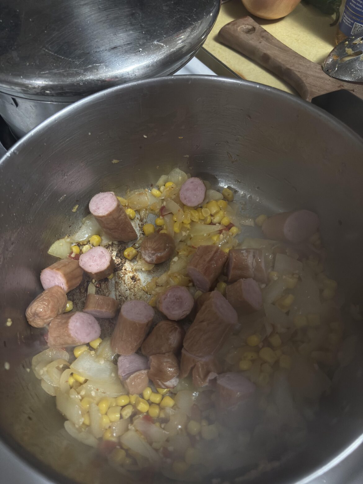 Our drunken meal in progress!! Need fellow drunks to let us know what we should add!!! Meal for two 😂😂😂