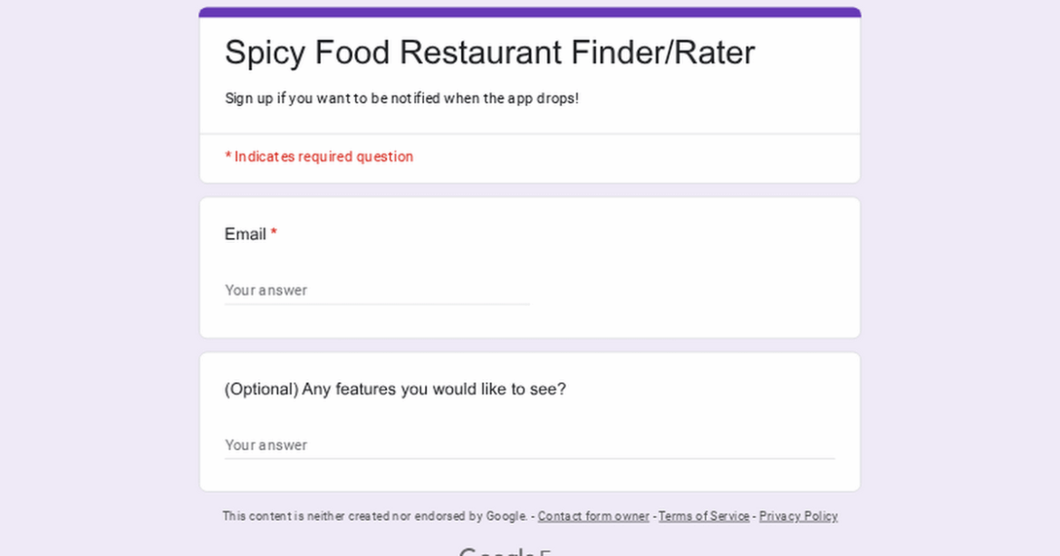 Spicy Restaurant Finder/Rater Spicy Restaurant Finder/Rater