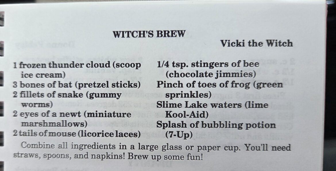 Vicki the Witch's Brew! Seems like an odd combo of a sundae and punch