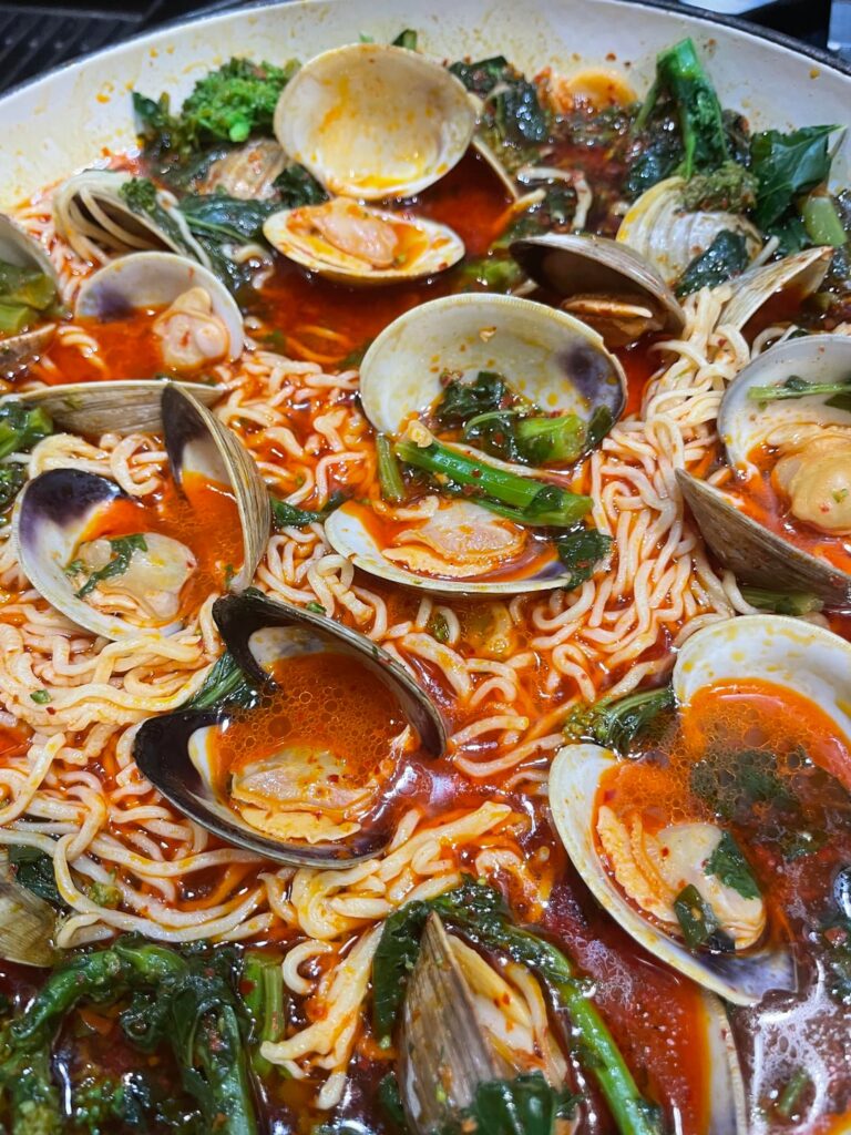 Nduja and handmade angel hair.