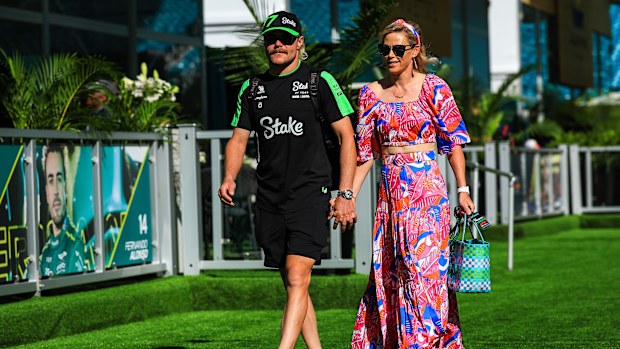 Valtteri Bottas and Tiffany Cromwell