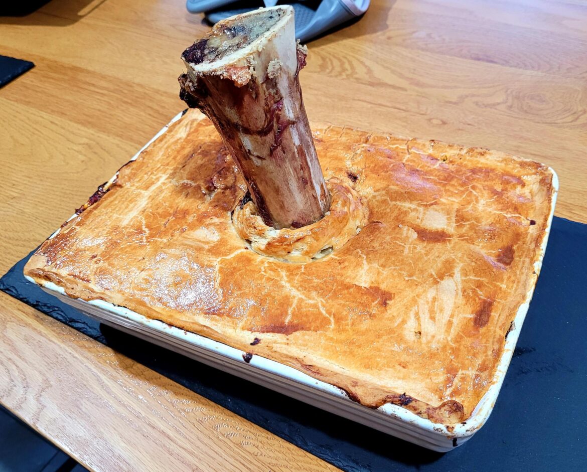 Beef and bone marrow pie