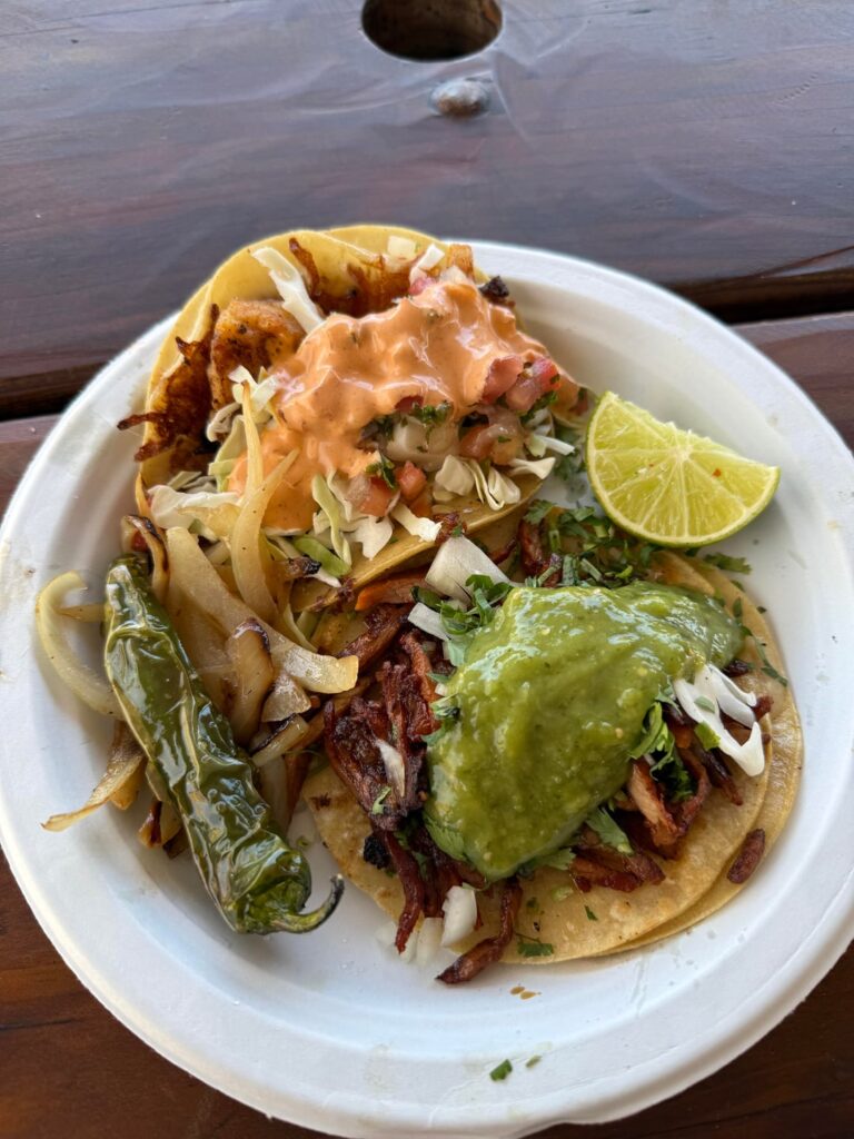 fish, pastor and carnitas 🤤