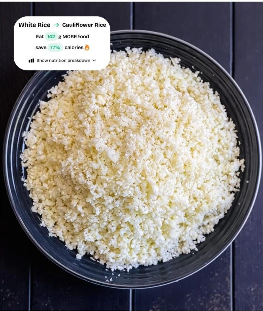 The best low cal high volume alternative to rice - 50 kcal per 200 gr