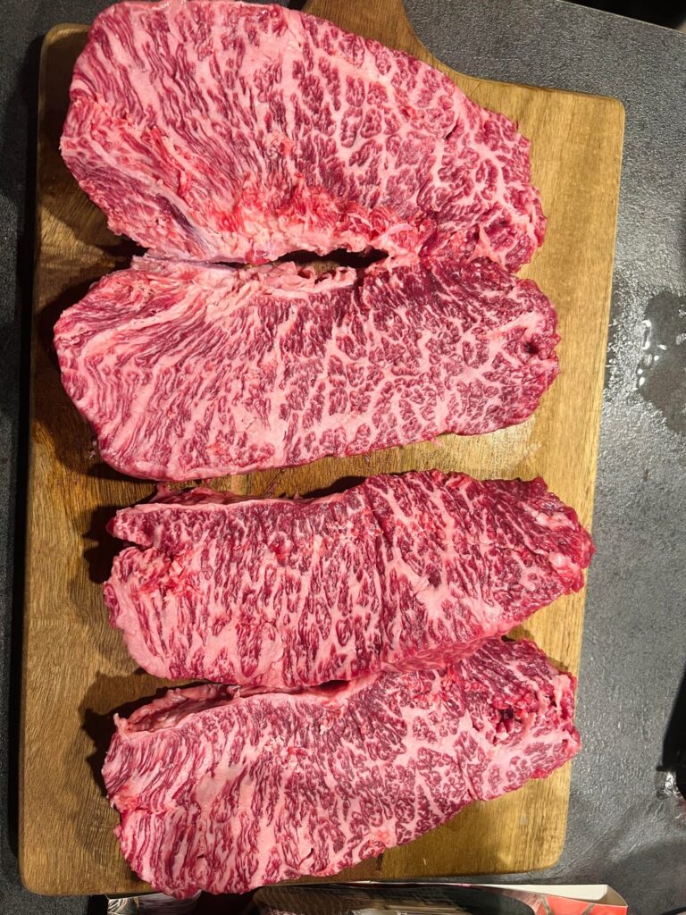 This whole pack (4.4 lb / 2kg) of insane marbling beef for only $50 😅