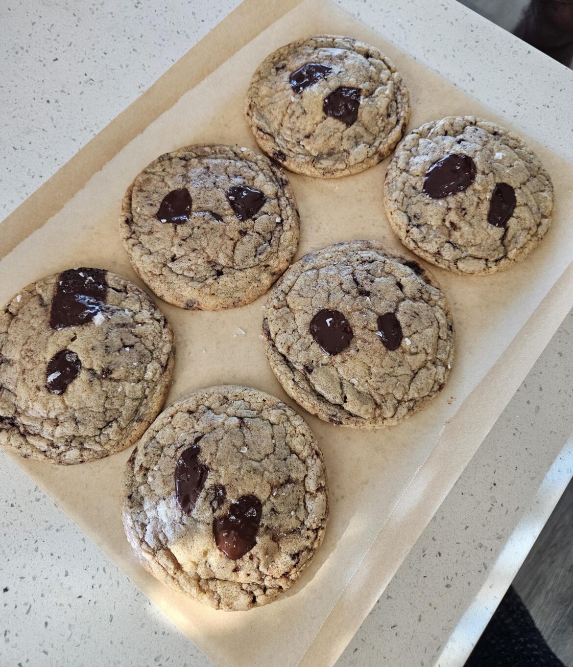 Brown butter dark chocolate chunk cookies