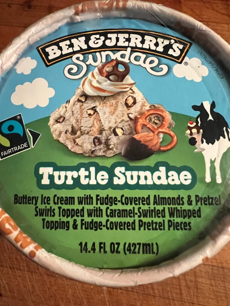 Ben and Jerry’s turtle sundae
