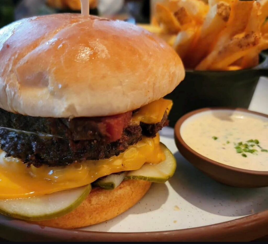 Yardbird burger and sweet tea