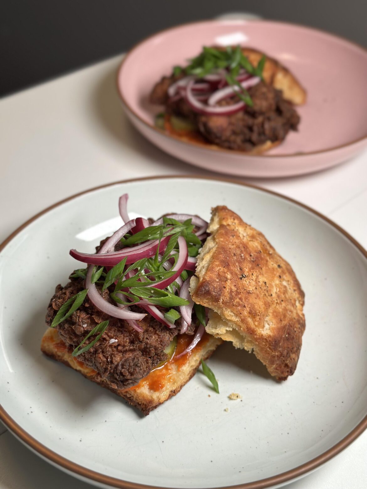 [OC] miso honey butter chicken biscuit!