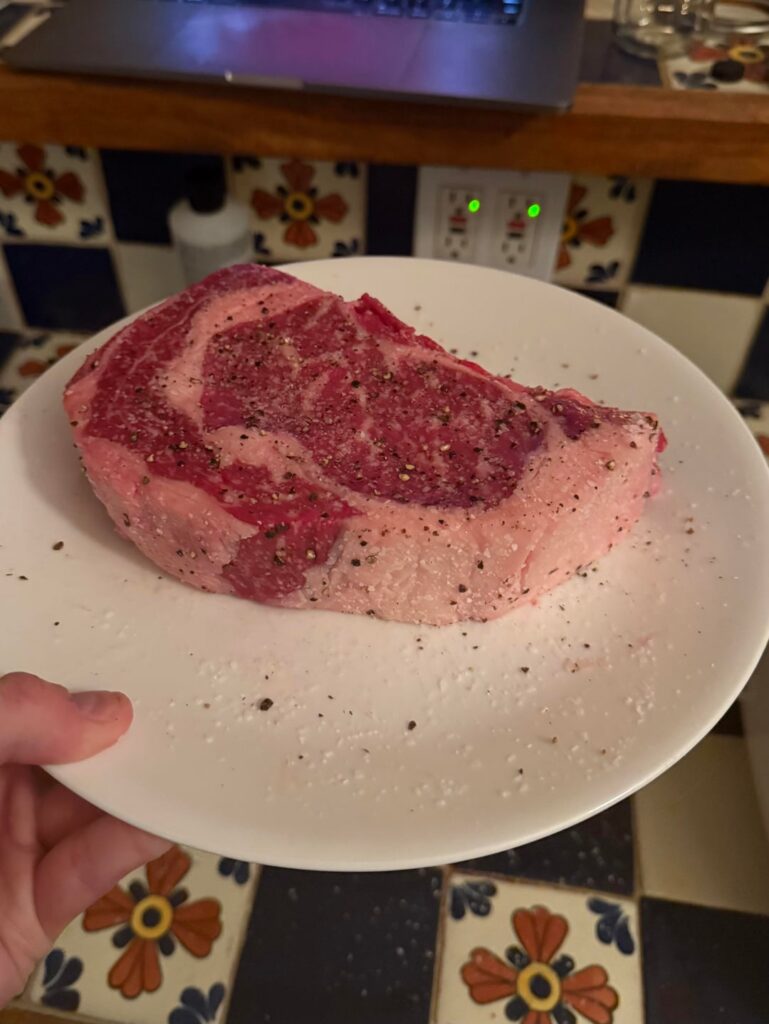 Follow the journey of this $38 ribeye I bought last night Follow the journey of this $38 ribeye I bought last night