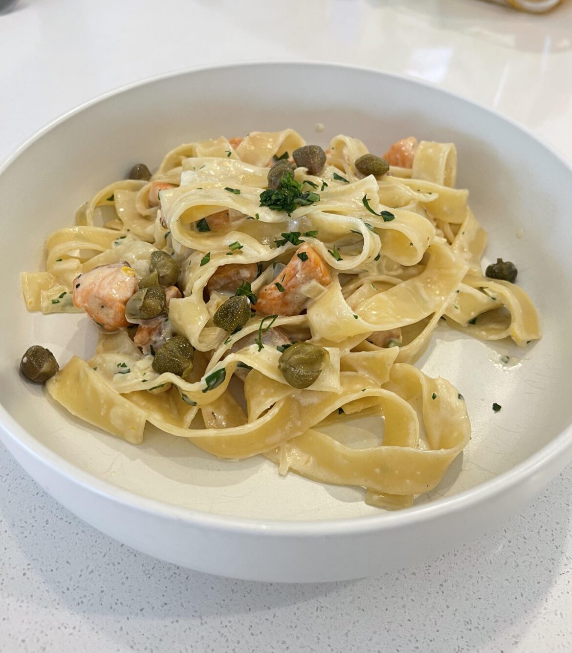 Crème salmon pasta