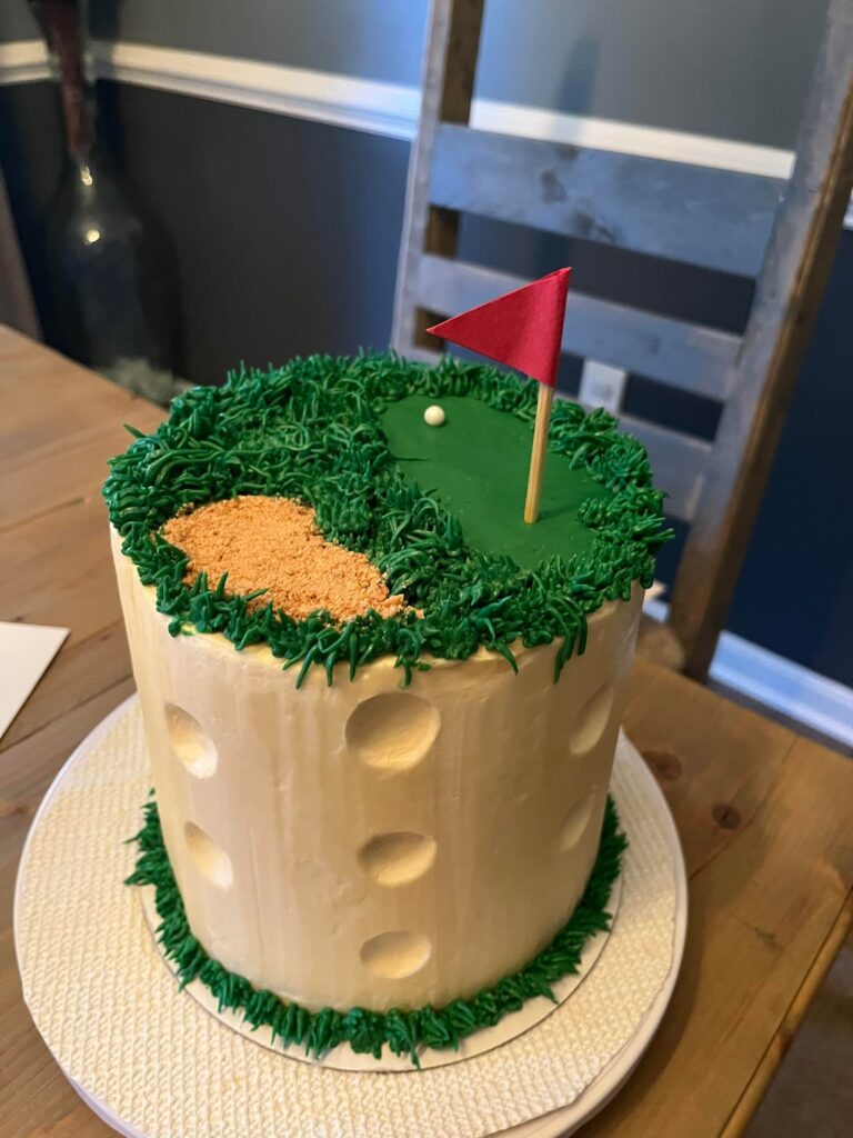 I made a golf themed cake!