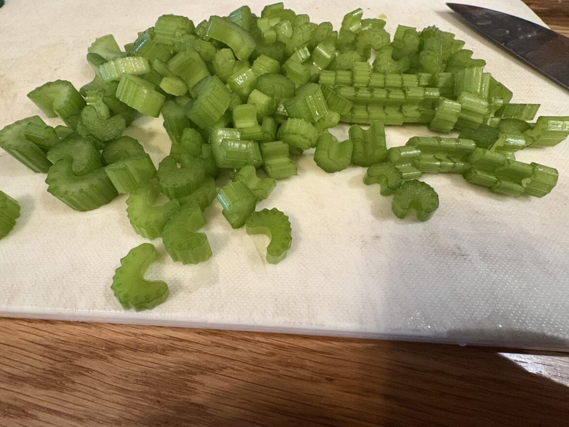 Cutting a couple celery once a year until Reddit says they’re perfect