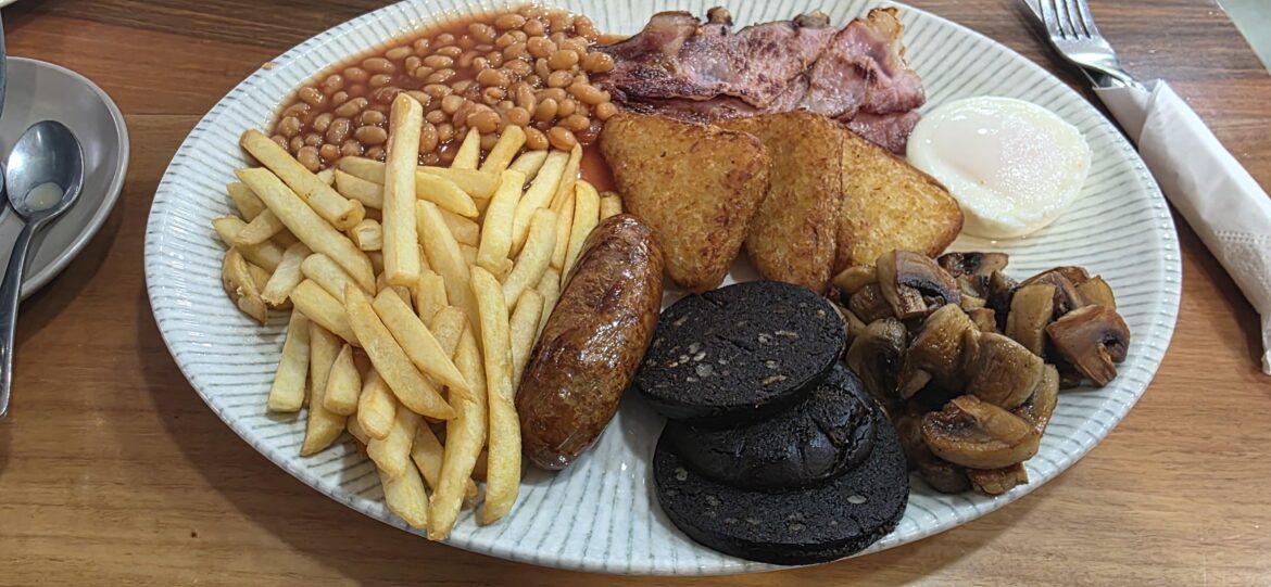 Breakfast this morning at one of my local cafes.