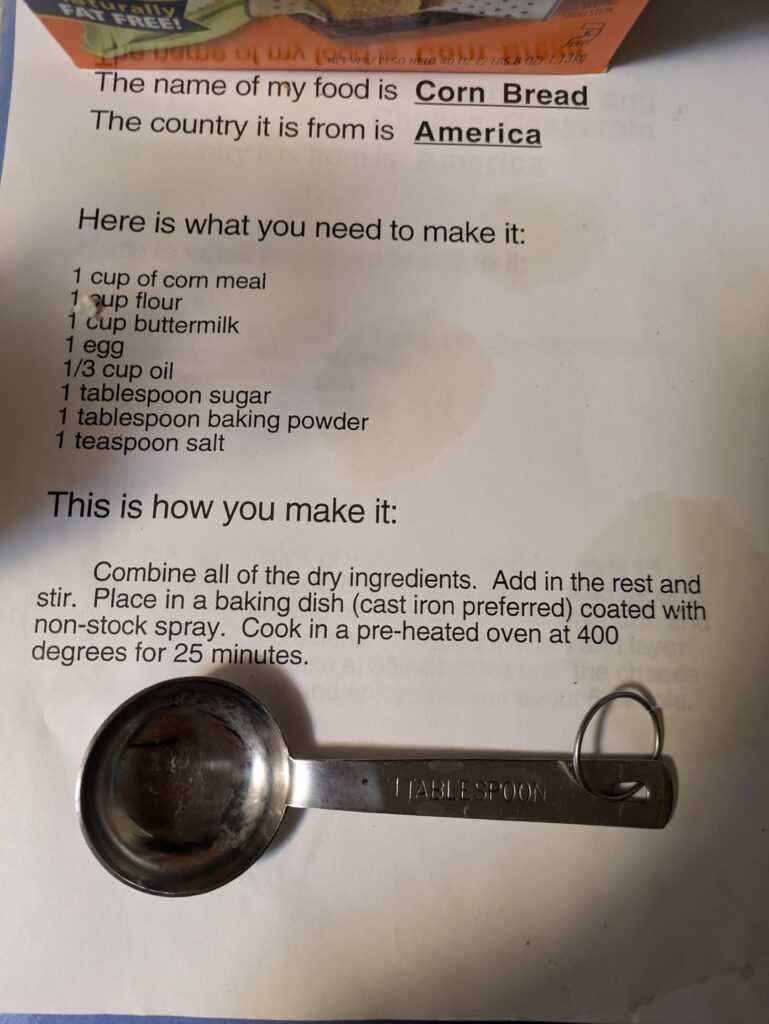 My mom's cornbread recipe