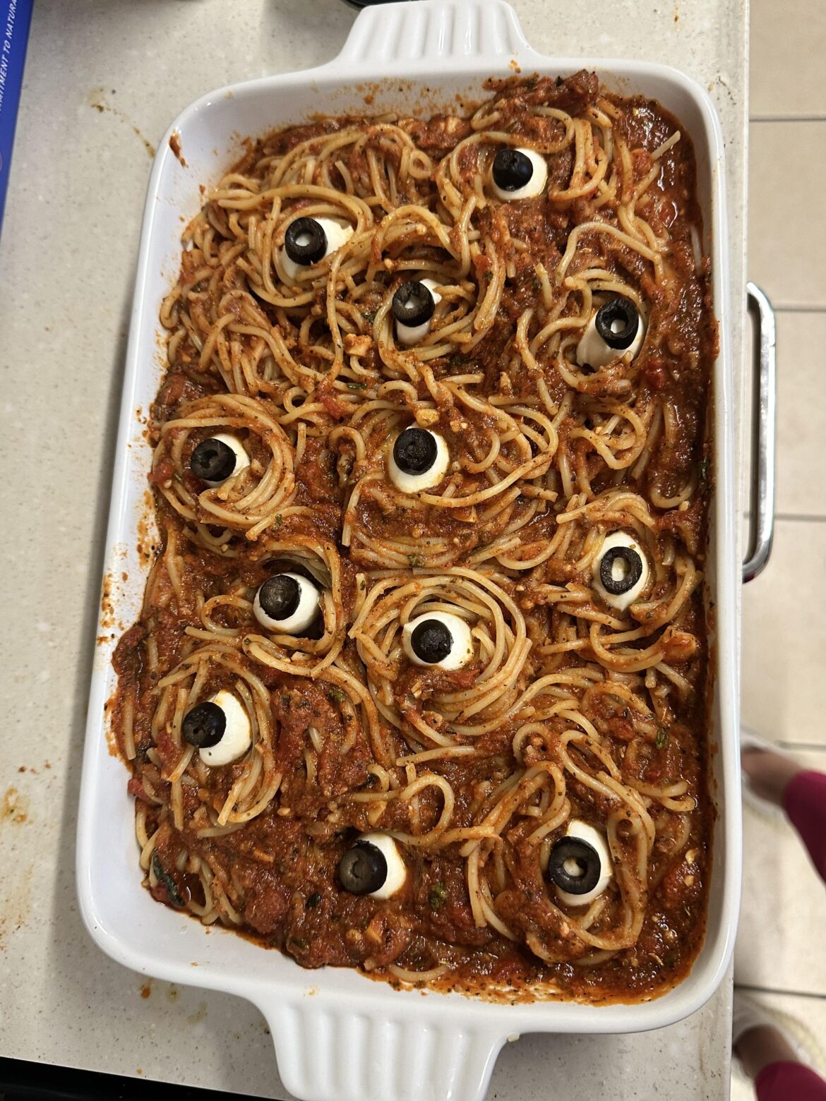 My pasta I made for a Halloween party!