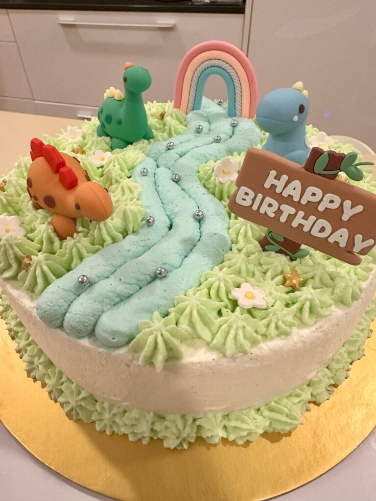 Dinosaur cake for my three year old girl’s birthday