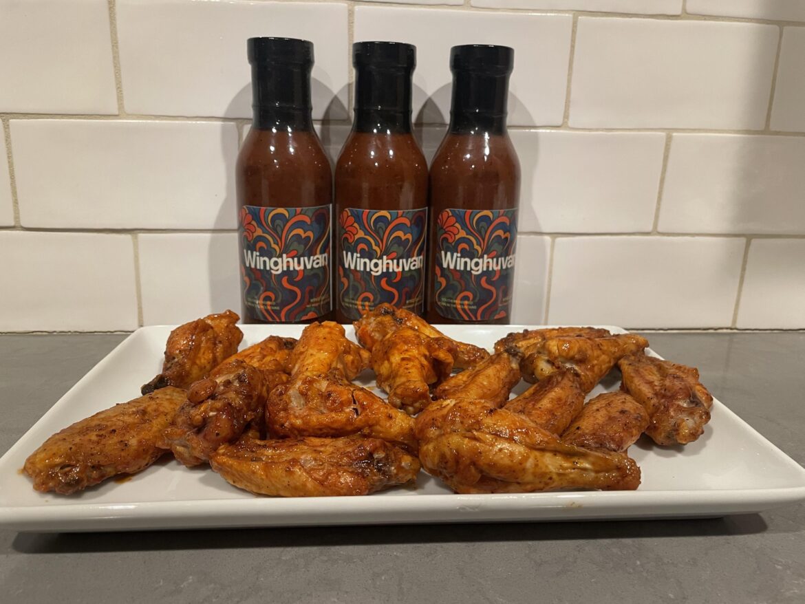 Homemade Wings with Winghuvan Sauce!