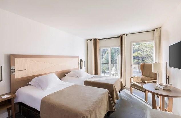 The four-star resort charges up to £2,600 a night for rooms, bit the couple found that their first one was 'smelly' and their second dotted with mould (pic: clubmed.co.uk)