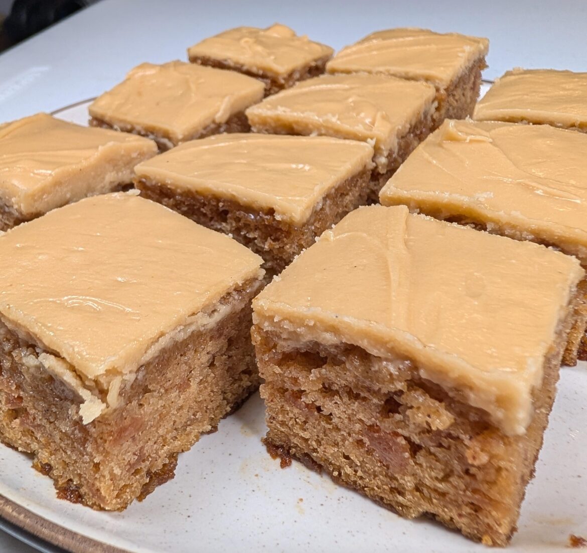 [homemade] Apple Cake with Brown Sugar Frosting