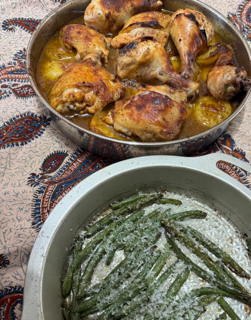 Chicken Potatoes and Green Beans