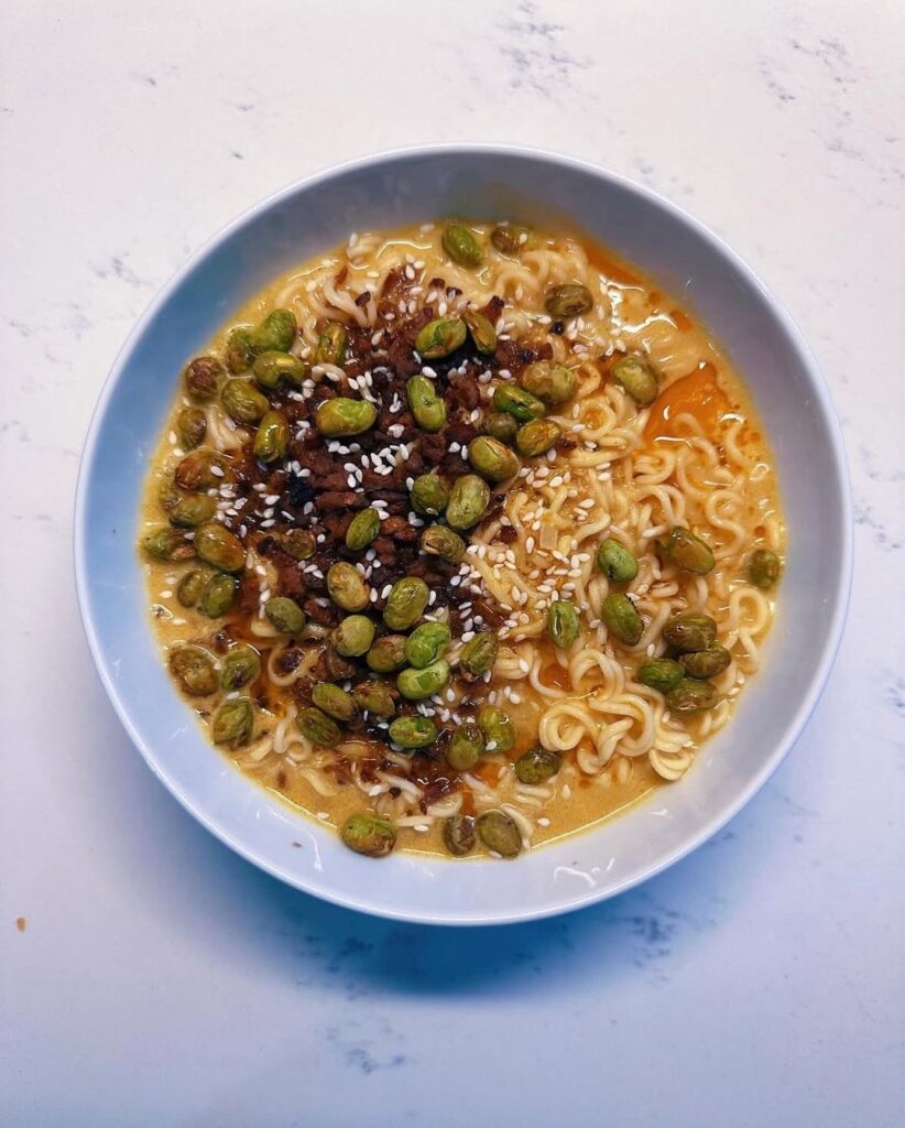 soupy peanut butter noodles