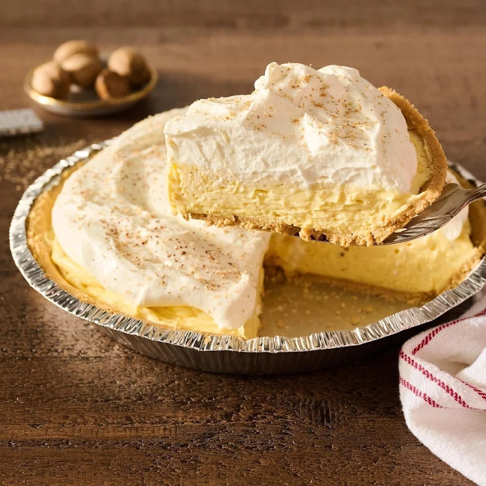 christmas potluck eggnog pie