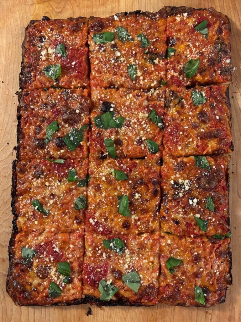 Cheese grandma pizza