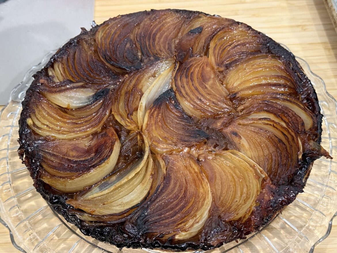 Practice run at the French Onion Soup Tart Tatin