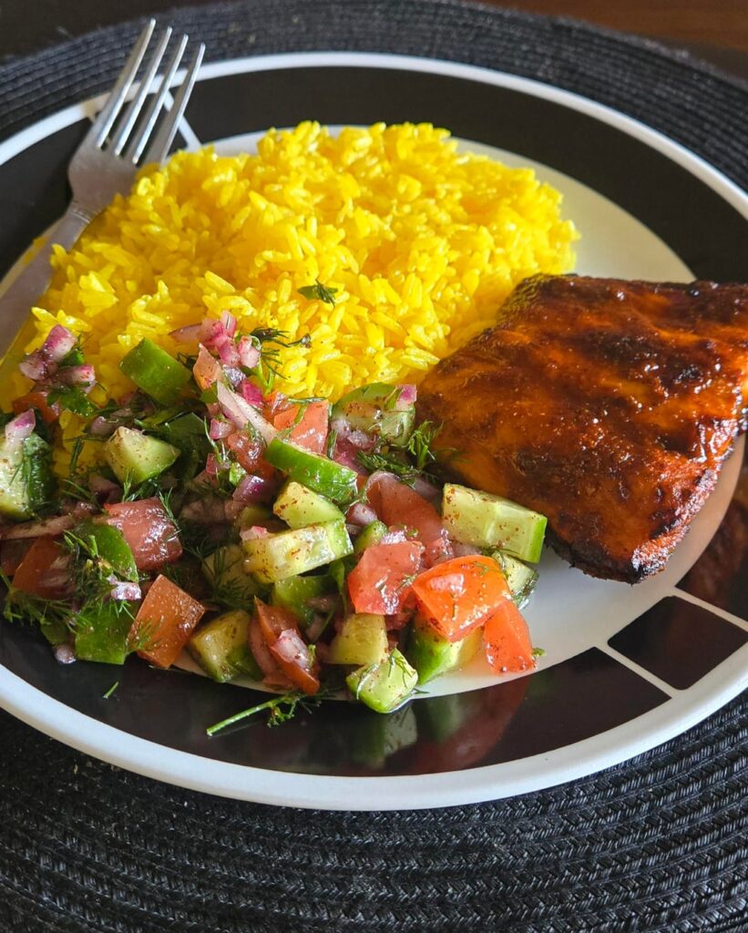 Air Fryer Harissa-Lime Salmon