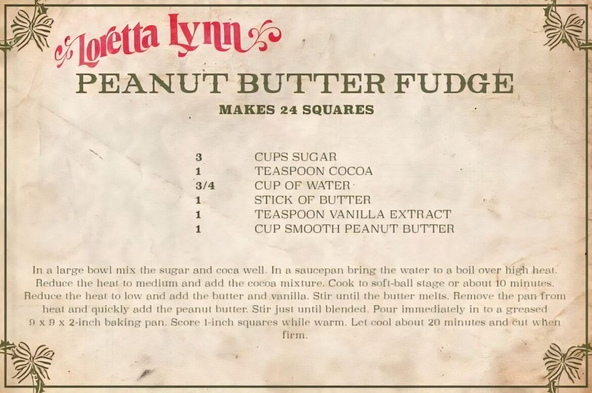 Loretta Lynn's Peanut Butter Fudge 🎁 A great homemade gift for the holidays.