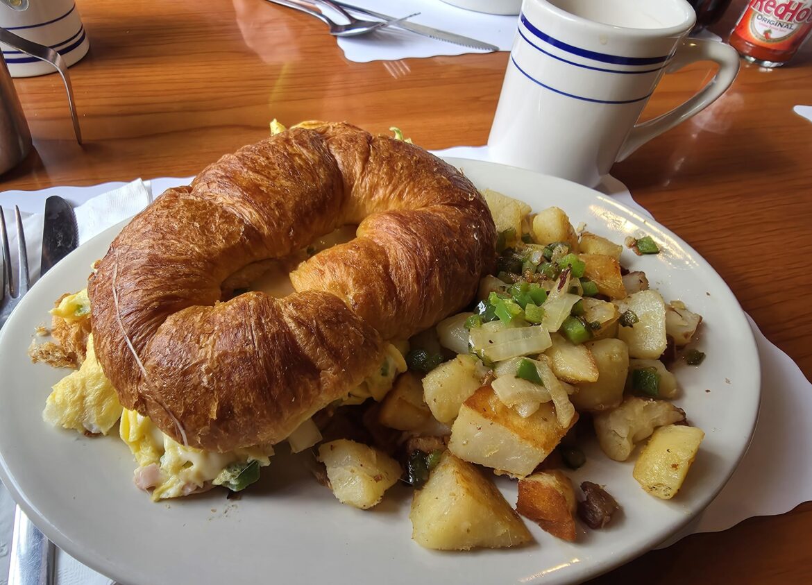 Breakfast Croissant with potatoes