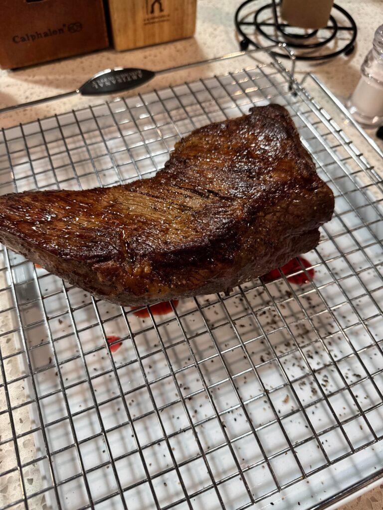 First attempt with Oven Sous Vide, Tri Tip. Would appreciate feedback.